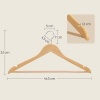 Afbeelding van SONGMICS - Houten kledinghangers - set van 20 - antislip, draaibare haak, natuurlijke kleur