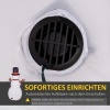 Afbeelding van HOMCOM Opblaasbare sneeuwman 100B x 80D x 182H cm Wit/Zwart