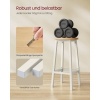 Afbeelding van Set van 2 barkrukken – zwart, eikenbeige en wit