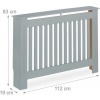 Afbeelding van Landelijke radiatorombouw - 83x112x19 cm - met plank - grijs