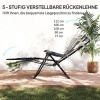 Afbeelding van Outsunny Metalen Ligstoel, Beige Gaasstof