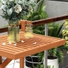Afbeelding van Outsunny Balkonreling Tafel van Kiefernhout 68L x 65B x 55H cm Teak
