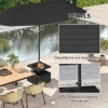 Afbeelding van Outsunny 3-in-1 Parasolstandaard 80 kg, vulbaar met planten, met wielen, zwart voor balkon