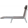 Afbeelding van Outsunny Inklapbaar Ligbed met Kussen en 5 Posities - Bruin Tuinligbed