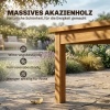 Afbeelding van Outsunny Weerbestendige Beistelltisch 48 x 48 cm van Akazienhout met verstelbare voeten