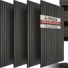 Afbeelding van tectake® Akoestische Wandpanelen - Set van 4 - 60 x 120 cm - Zwart Eiken - Geluidsisolatie