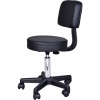 Afbeelding van HOMCOM Rolkruk, draaistoel voor salon, zwart 71-0013