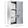 Afbeelding van HOMCOM medicijnkastje EHBO-kast met slot RVS 30 x 18 x 50 cm