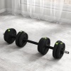 Afbeelding van SPORTNOW Halterstangset - Staal - 95x20x20cm - Zwart en Groen