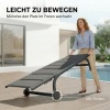 Afbeelding van Outsunny Zonneligstoel, ademende verstelbare ligstoel met wielen en aluminium frame, tot 120 kg