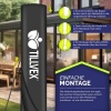 Afbeelding van Tillvex Aluminium Zweefparasol met Afdekking en LED, Ø 300 cm, met Standaard en Windscherm