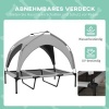 Afbeelding van PawHut Verhoogd Hondenbed met Dak - Lichtgrijze Hondenmand/Sofa