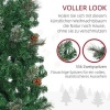 Afbeelding van HOMCOM Kunststof Kerstboom met Metaal, 54L x 54B x 195H cm, Groen