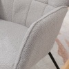Afbeelding van HOMCOM - Schommelstoel - Fleece Look - Met Armleuningen - Lichtgrijs