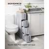 Afbeelding van SONGMICS Smalle rolkar met wielen en 4 laden, ruimtebesparend, grijs, 45,2 x 17,3 x 84 cm