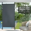 Afbeelding van Outsunny Verandazonwering Aluminium, Donkergrijs Polyester