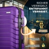 Afbeelding van Tillvex® 3-delige reiskofferset met bagageweegschaal en accessoires, lila