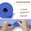 Afbeelding van TRESKO® fitnessmat - yogamat - pilatesmat - 190 x 100 cm - donkerblauw - 1,5 cm dik