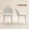 Afbeelding van HOMCOM Eetkamerstoel - Crème-wit, Polyester en Metaal, 57,5x50,5x78,5 cm