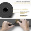 Afbeelding van Zwarte Yogamat - 190 x 100 x 1,5 cm - Antislip - Inclusief Draagzak - Fitness & Pilates