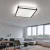 Afbeelding van RGB LED Paneel Deckenlamp met afstandsbediening, 24W, 1400lm, zwart, 45x7,1 cm