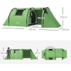 Afbeelding van Outsunny Tunneltent van polyester en glasvezel - 470L x 220B x 150H cm - Donkergroen