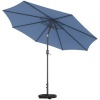 Afbeelding van Outsunny Tuinparasol Metaal, Polyester - Ø295 x 242H cm - Blauw