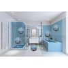 Afbeelding van LED-inbouwlamp Calla Set van 3 zwenkbare rond 90mm 3x5W 400lm IP65 Chroom mat