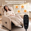 Afbeelding van Beige fluwelen relaxfauteuil met armleuning voor één persoon