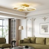 Afbeelding van HOMCOM Plafondlamp Metaal, Acryl 48x46x13 cm Goud