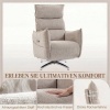 Afbeelding van HOMCOM Elektrische Relaxstoel - Polyester - 88L x 76B x 111H cm - Beige