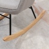 Afbeelding van HOMCOM - Schommelstoel - Fleece Look - Met Armleuningen - Lichtgrijs