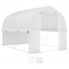 Afbeelding van Outsunny Kunststof Gewächshaus van verzinkte staal - 300L x 200B x 200H cm