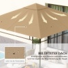 Afbeelding van Outsunny vervangend partytentdak, polyester zonbescherming, beige 3 x 3 m