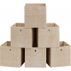 Afbeelding van Songmics - Opbergdozen - 30x30 cm – Set van 6 – Zandbeige