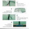 Afbeelding van Outsunny Kunststof en staal, groen - 200L x 100B x 80H cm - Kweek kas