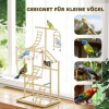 Afbeelding van Pawhut Vogelstandaard - Grenenhout, Roestvrij Staal - 48L x 38B x 95H cm - Natuurhout
