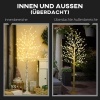Afbeelding van HOMCOM LED Kersenboom met 180 LED's, 3 helderheidsniveaus, 180 cm, wit kerstdecoratie.