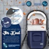 Afbeelding van KIDUKU Wintervoetenzak voor kinderwagen - Wasbare voetenzak met ritssluiting, blauw