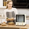 Afbeelding van HOMCOM Minibakoven - Ijzer, RVS, gehard glas - 25,5L x 27,5B x 32H cm - Crèmewit