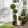 Afbeelding van HOMCOM Kunstplant van kunststof en cement, 19,5x19,5x115 cm, groen