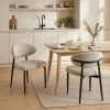 Afbeelding van HOMCOM Eetstoel - Linnenlook Stof (100% Polyester), Staal - 58L x 58B x 77H cm - Beige