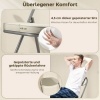 Afbeelding van HOMCOM Vouwstoel van Polyester, Staal 48,5L x 45B x 82H cm Crèmewit