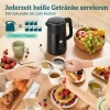 Afbeelding van HOMCOM Waterkoker - Roestvrij staal en kunststof - 21,8L x 15,5B x 26H cm - Zwart