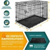 Afbeelding van TRESKO Opvouwbare Hondenkooi 122 x 74,5 x 80,5 cm met 2 Deuren voor Auto en Thuis