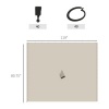 Afbeelding van Outsunny Universele zijwandset met panelen, haken en C-ringen voor pergola's, beige