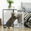 Afbeelding van PawHut kattenkrabpaal - spaanplaat - 34x25,5x58 cm - grijs