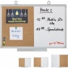 Afbeelding van 2-in-1 combibord - 30 x 45 cm - prikbord en whiteboard met bakje