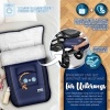 Afbeelding van KIDUKU Wintervoetenzak voor kinderwagen - Wasbare voetenzak met ritssluiting, blauw