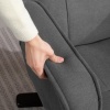 Afbeelding van HOMCOM Relaxfauteuil met Hocker - Polyester - 87L x 67B x 96H cm - Donkergrijs